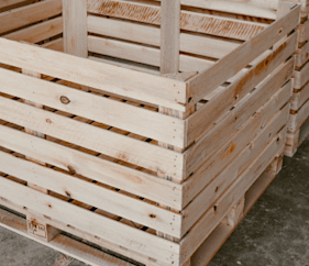 Bins de madera para cosecha y almacenamiento